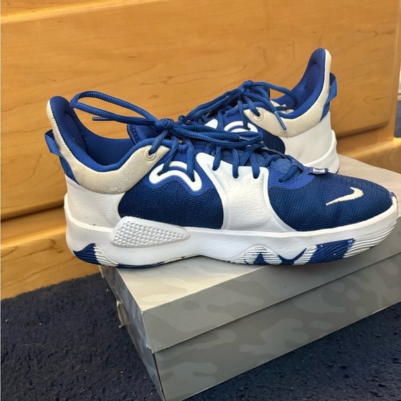 Nike Paul George PG 5 TB Team Basketball Shoes Mens 9 blue and white main image 4